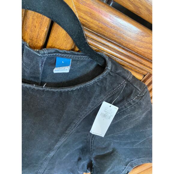 NWT Denim Mini Dress Size L - Picture 3 of 3